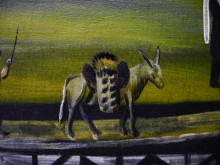 Репродукция картины "donkey bridge (fragment)" художника "пиросмани нико"