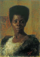 Копия картины "zamorka (black girl)" художника "ажбе антон"