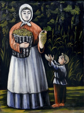 Картина "крестьянка с сыном" художника "пиросмани нико"