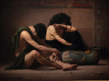 Репродукция картины "lamentations over the death of the first-born of egypt" художника "пирс чарльз спарк"