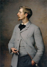 Копия картины "portrait of paul wayland bartlett" художника "пирс чарльз спарк"