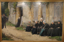 Копия картины "a village funeral in brittany" художника "пирс чарльз спарк"