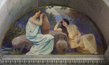 Репродукция картины "rest. mural in lunette from the family and education series" художника "пирс чарльз спарк"