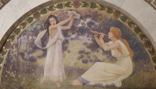 Репродукция картины "recreation. mural in lunette from the family and education series" художника "пирс чарльз спарк"