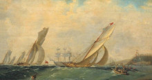 Копия картины "фрегат в море" художника "айвазовский иван"