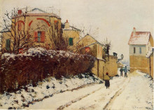 Копия картины "the street of the citadelle, pontoise" художника "писсарро камиль"
