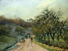 Копия картины "lane of apple trees near osny, pontoise" художника "писсарро камиль"