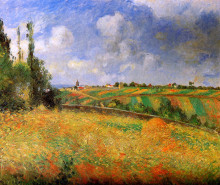 Копия картины "fields" художника "писсарро камиль"