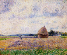 Копия картины "haystack eragny" художника "писсарро камиль"