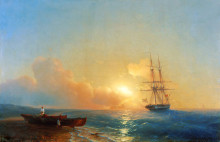 Картина "рыбаки на берегу моря" художника "айвазовский иван"