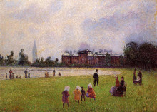 Картина "kensington gardens, london" художника "писсарро камиль"