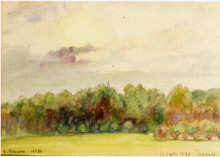 Репродукция картины "landscape at eragny" художника "писсарро камиль"