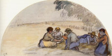 Копия картины "the picnic" художника "писсарро камиль"