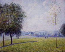 Репродукция картины "primrose hill, regent&#39;s park" художника "писсарро камиль"