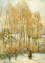 Картина "morning sunlighton the snow, eragny-sur-epte" художника "писсарро камиль"