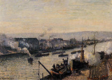 Картина "saint-sever port, rouen" художника "писсарро камиль"