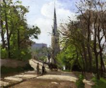 Копия картины "st. stephen&#39;s church, lower norwood" художника "писсарро камиль"