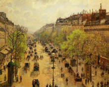 Копия картины "boulevard montmartre spring" художника "писсарро камиль"