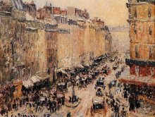 Копия картины "rue saint lazare under snow" художника "писсарро камиль"