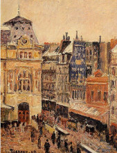 Репродукция картины "view of paris, rue d&#39;amsterdam" художника "писсарро камиль"