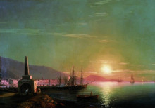 Копия картины "восход солнца в феодосии" художника "айвазовский иван"