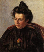 Копия картины "portrait of jeanne" художника "писсарро камиль"
