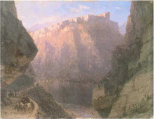 Копия картины "каньон дарьял" художника "айвазовский иван"