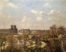 Репродукция картины "the garden of the tuileries, morning, spring" художника "писсарро камиль"