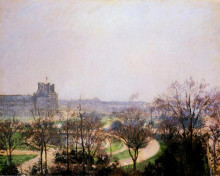 Копия картины "the tuileries gardens" художника "писсарро камиль"