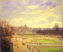 Копия картины "the tuileries gardens 2" художника "писсарро камиль"