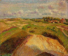 Картина "the dunes at knocke, belgium" художника "писсарро камиль"