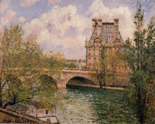 Копия картины "the pavillion de flore and the pont royal" художника "писсарро камиль"