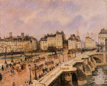 Копия картины "the pont neuf" художника "писсарро камиль"