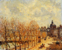 Копия картины "the malaquais quay in the morning, sunny weather" художника "писсарро камиль"