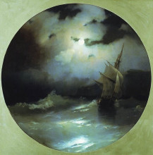 Копия картины "море в лунную ночь" художника "айвазовский иван"