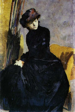 Копия картины "senhora vestida de negro" художника "позао энрике"