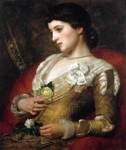 Копия картины "portrait of lillie langtry" художника "пойнтер эдвард джон"