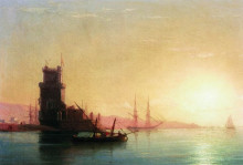 Копия картины "лиссабон. восход солнца" художника "айвазовский иван"