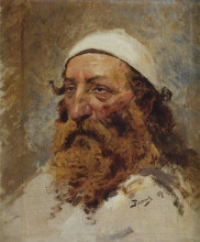 Репродукция картины "голова еврея" художника "поленов василий"