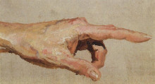 Репродукция картины "кисть левой руки с вытянутым указательным пальцем" художника "поленов василий"