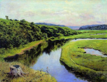 Копия картины "река клязьма. жуковка." художника "поленов василий"