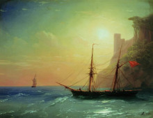 Копия картины "берег моря" художника "айвазовский иван"