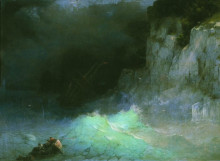 Копия картины "шторм" художника "айвазовский иван"