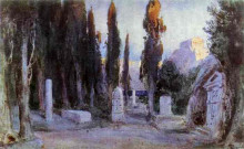Копия картины "cemetery" художника "поленов василий"