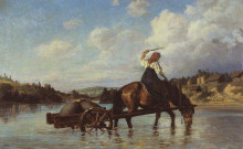 Копия картины "переправа через реку оять. с мельницы" художника "поленов василий"