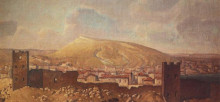 Картина "вид феодосии со стороны карантина с развалинами генуэзской крепости" художника "поленов василий"