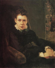 Репродукция картины "портрет в.д.хрущевой, сестры художника" художника "поленов василий"