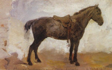 Репродукция картины "конь мишка" художника "поленов василий"