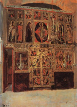 Копия картины "благовещенский собор. придел собора пресвятой богородицы в главе." художника "поленов василий"