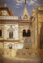 Копия картины "теремной дворец. наружный вид" художника "поленов василий"